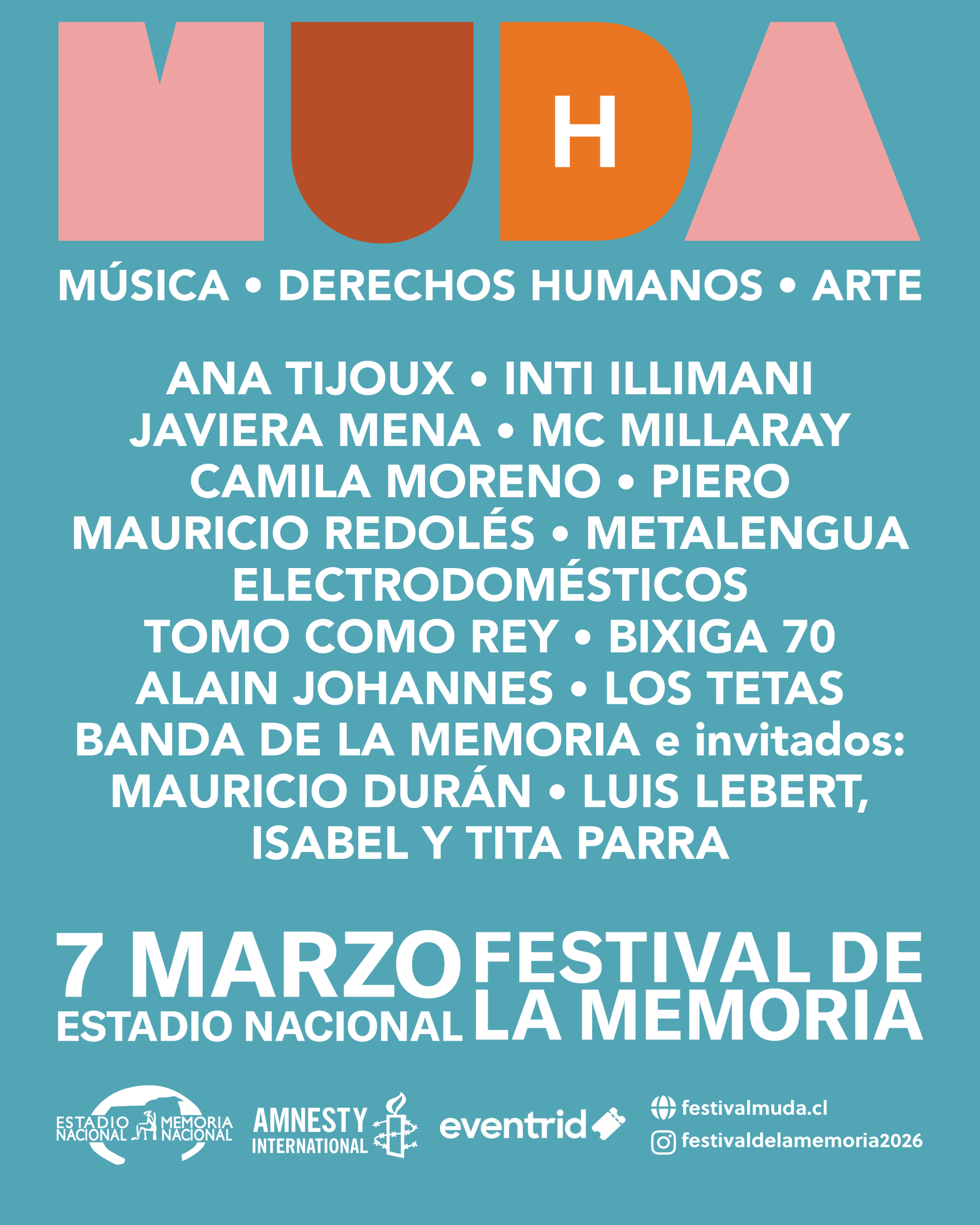 Desde Ana Tijoux a Electrodomésticos: Revelan primeros artistas del festival MUDA